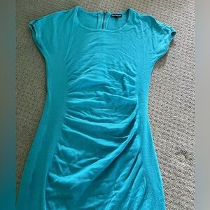 Express Blue Ruched Tunic T-Shirt